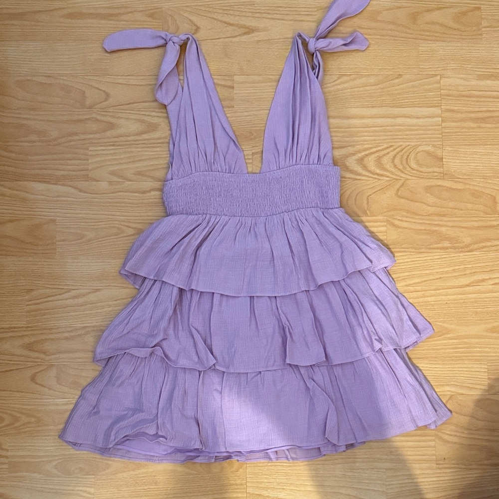Lovers + Friends Lavender Tiered Dress